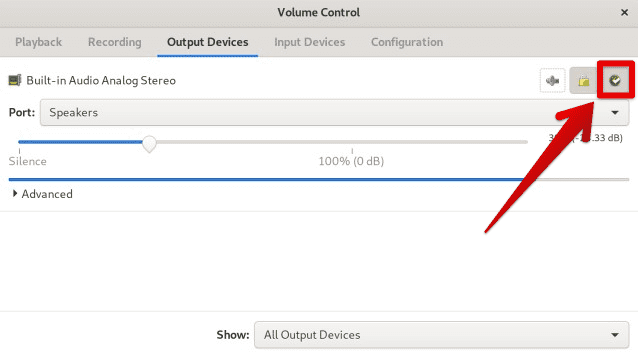 Setting a default output device