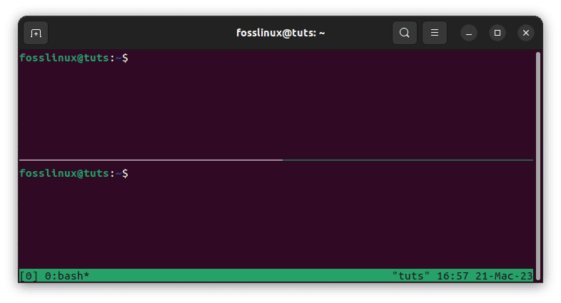 split window horizontally