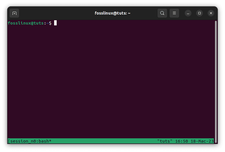 start a new tmux session