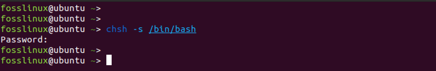 switch to bash