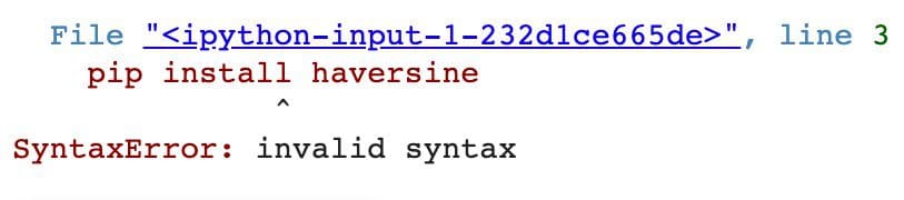SyntaxError invalid syntax