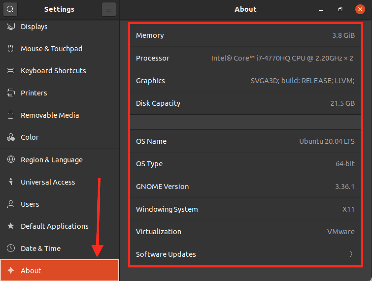 system information