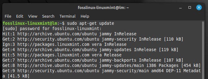 Updating Linux Mint with terminal commands