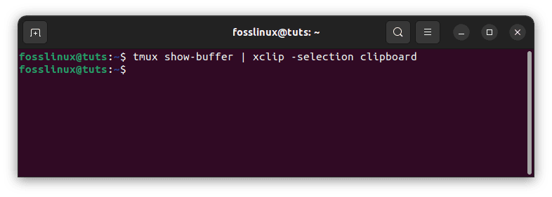 xclip copy from tmux buffer