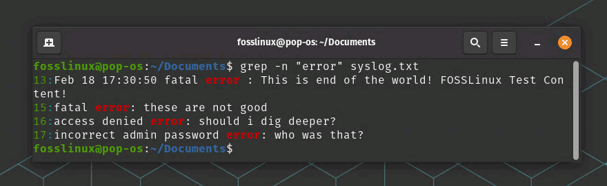 grep print the line number along with the matching line