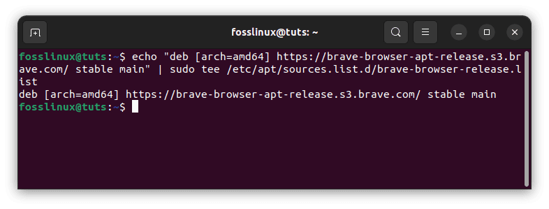 add brave repo to the system