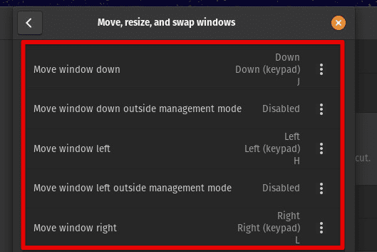 Adjusting window settings
