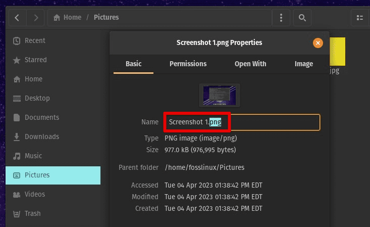 Changing the screenshot file format