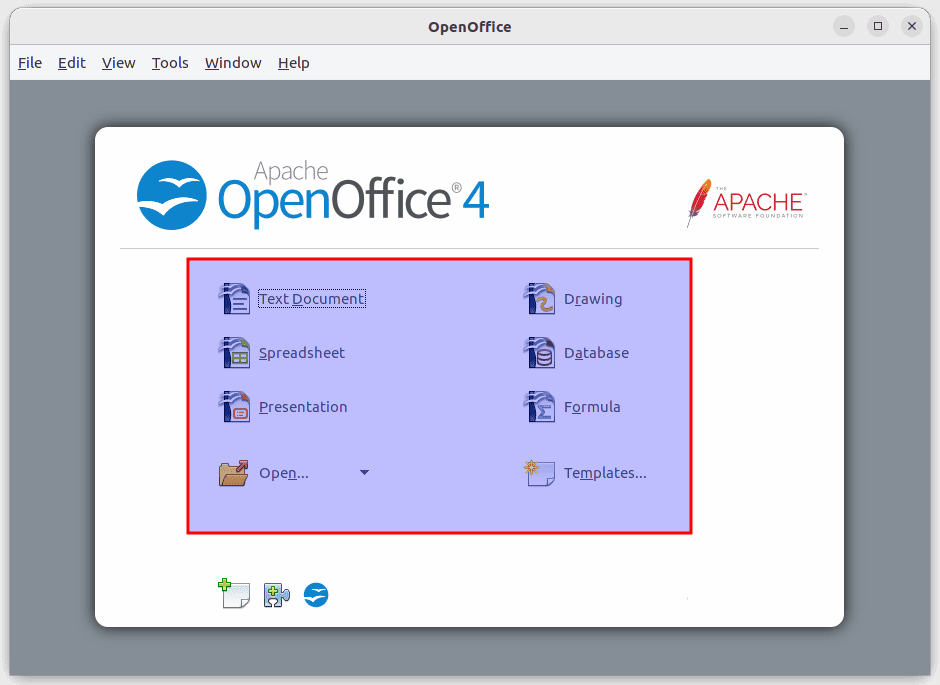 install openoffice from software center
