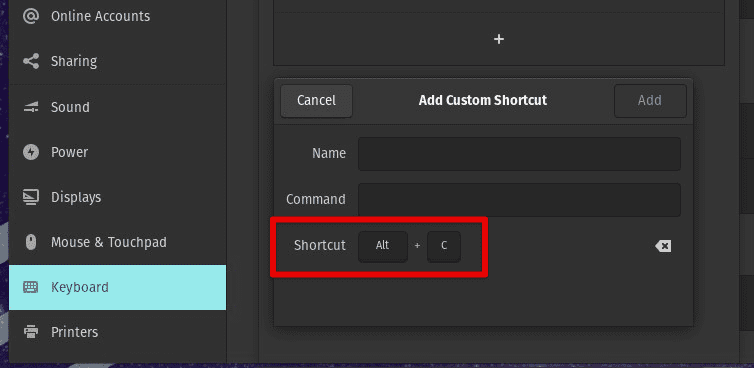 Choosing an appropriate key combination