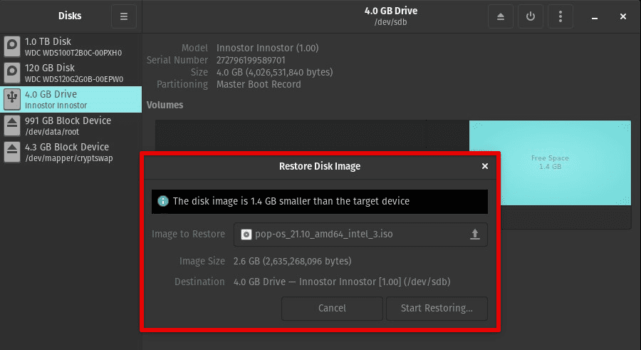 Creating a bootable USB drive