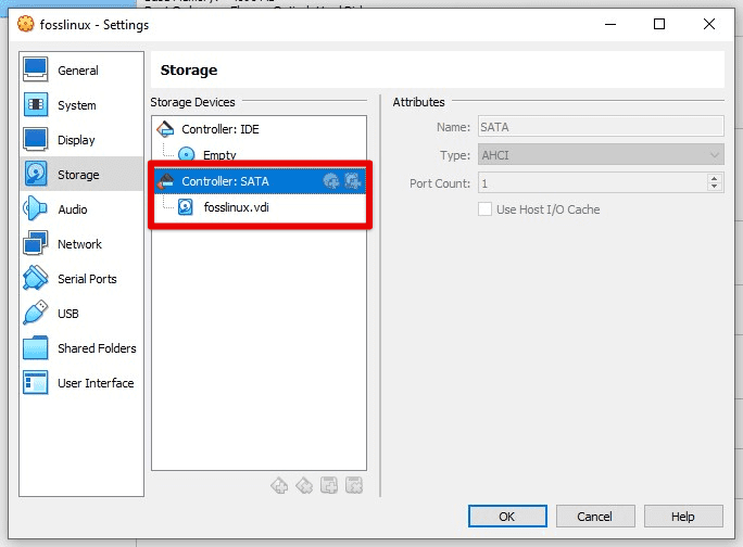 Creating a new virtual hard disk