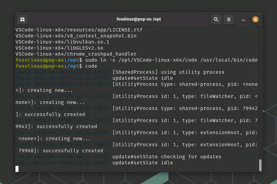 creating symbolic link