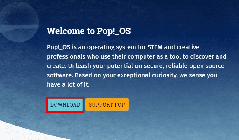 Downloading Pop!_OS