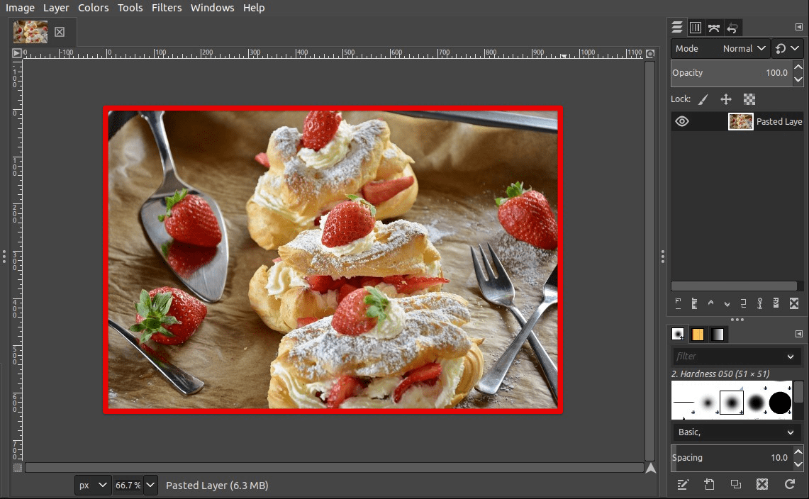 Editing screenshots with GIMP