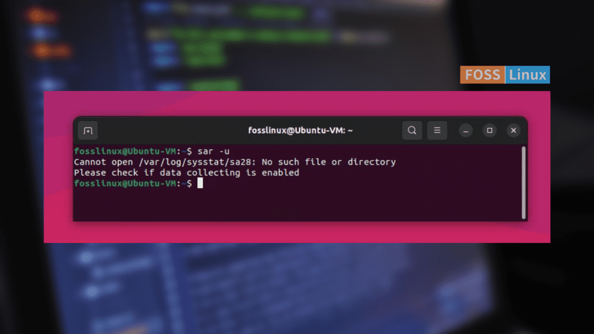 enable data collecting for 'sar u' in linux
