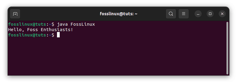 execute fosslinux.java program