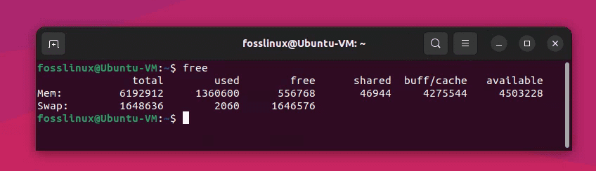 free command usage