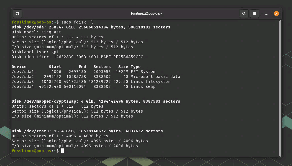 hard disk drive or ssd details