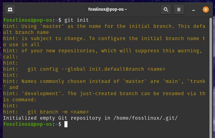 Initializing a new Git repository