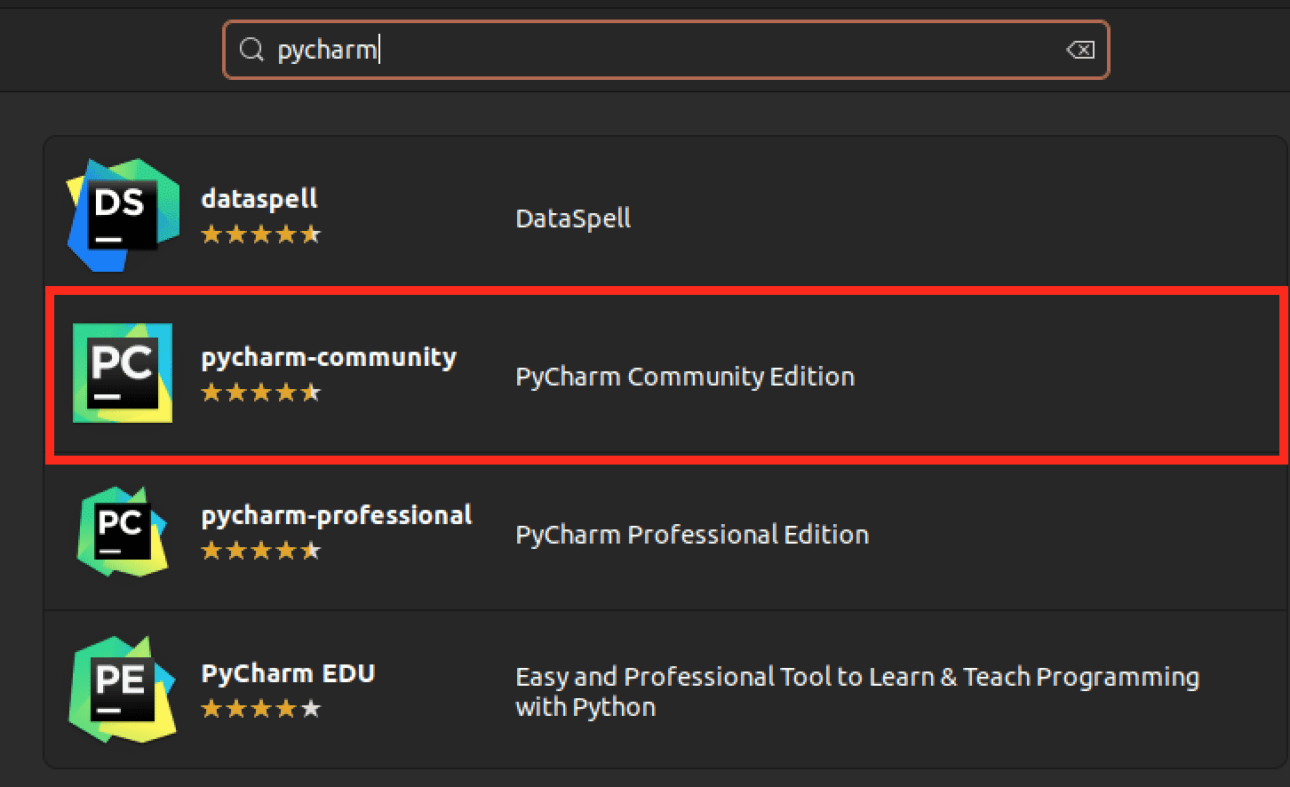 install pycharm community