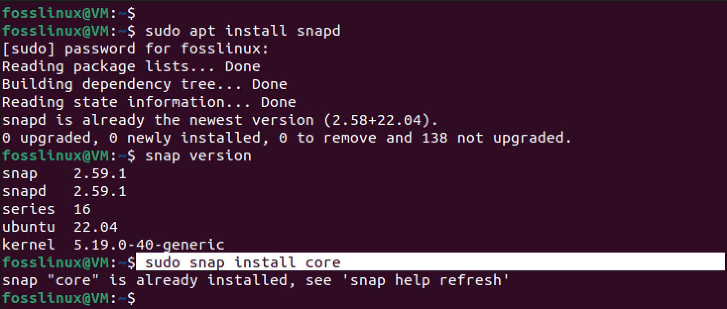 install snap on ubuntu