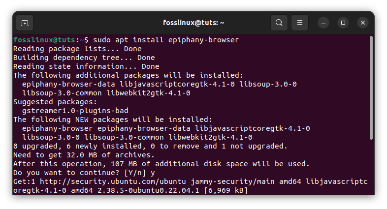 install epiphany browser