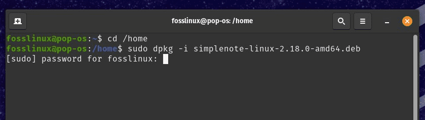 Installing Simplenote on Pop!_OS