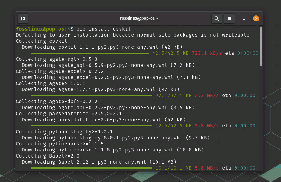 installing csv kit