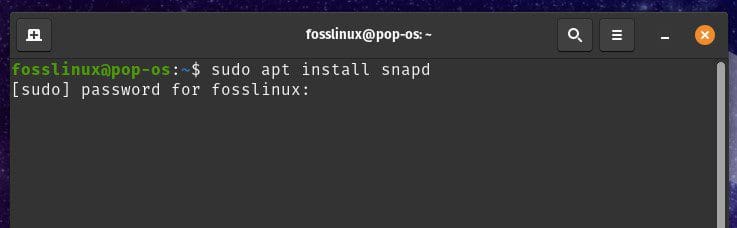 Installing the snapd package