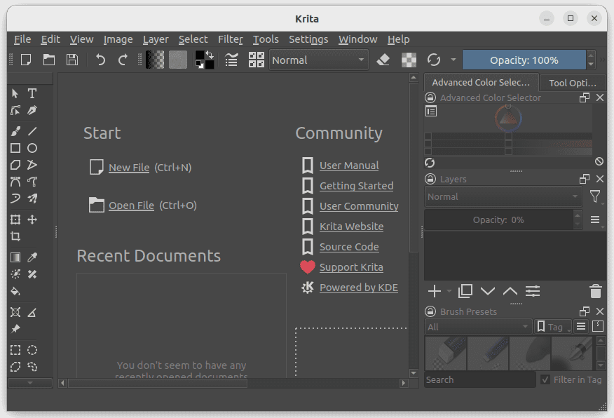 launch krita