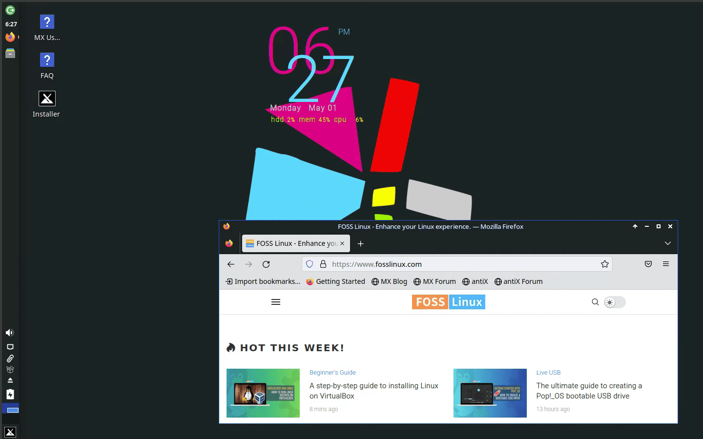 mx linux xfce desktop