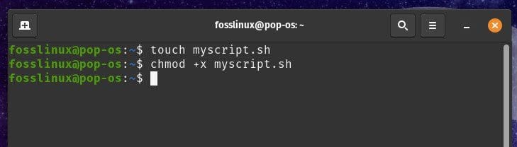 Making a bash script executable