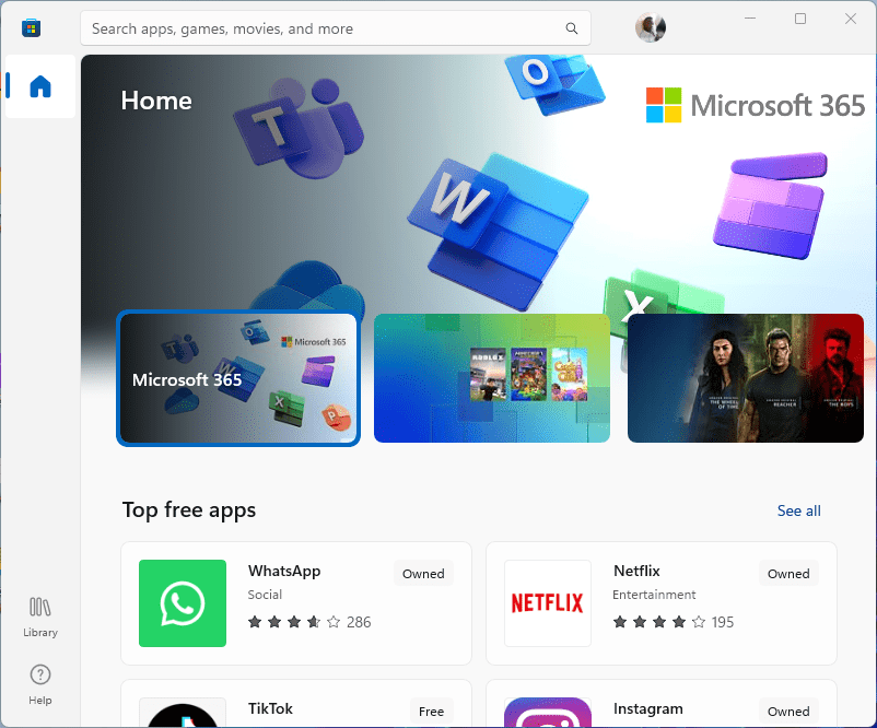 open microsoft store