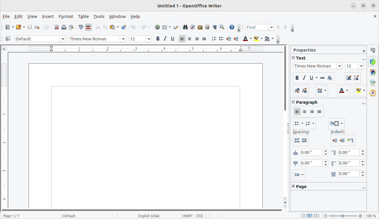 openoffice writer