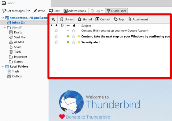 Organizing your inbox with Thunderbird