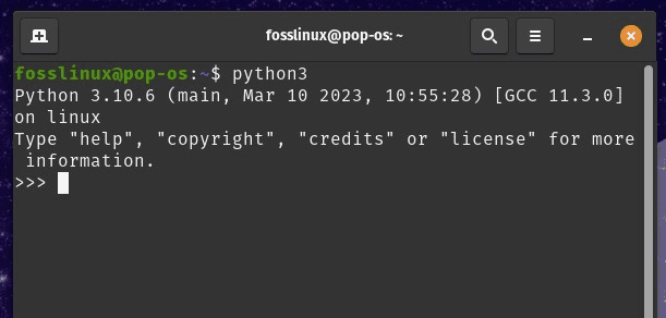 Python in Pop!_OS