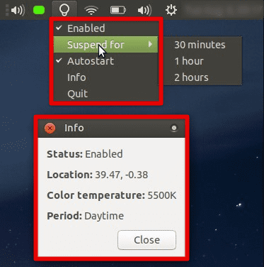 Redshift preferences