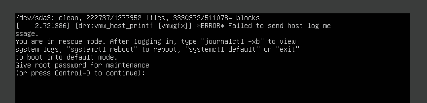 rescue mode in ubuntu 22.04