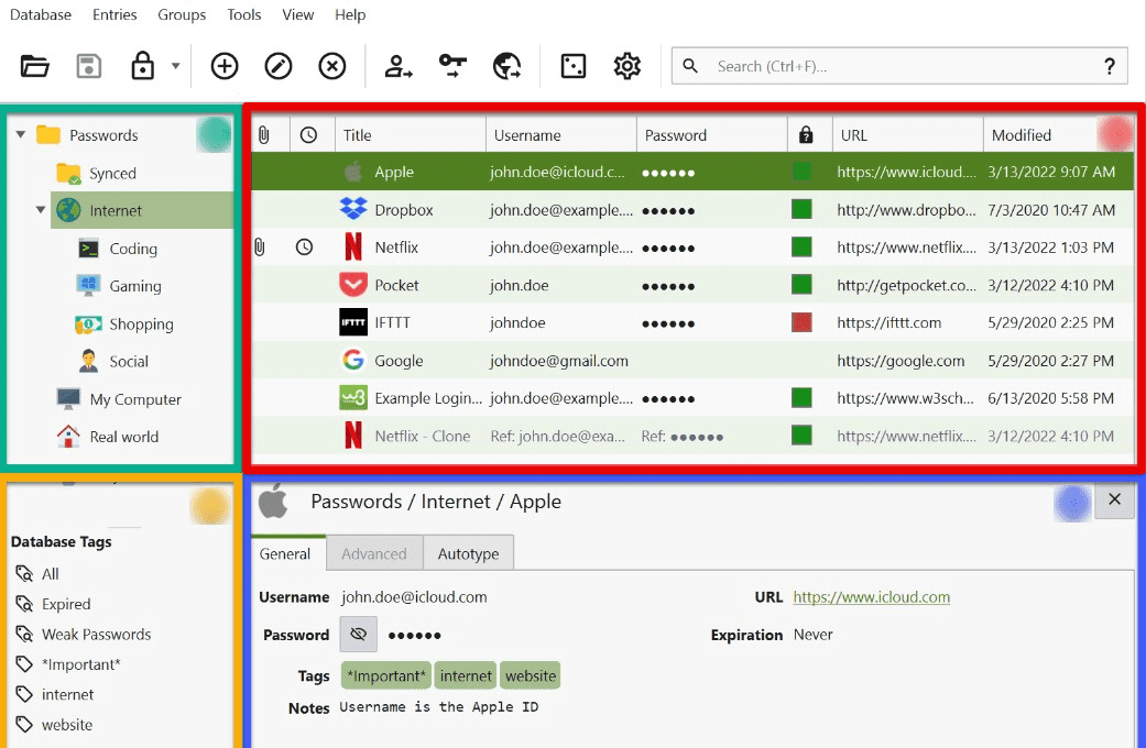 Storing all passwords in one place