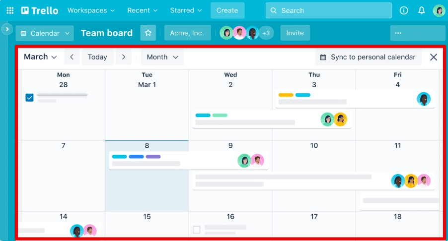 Trello team board