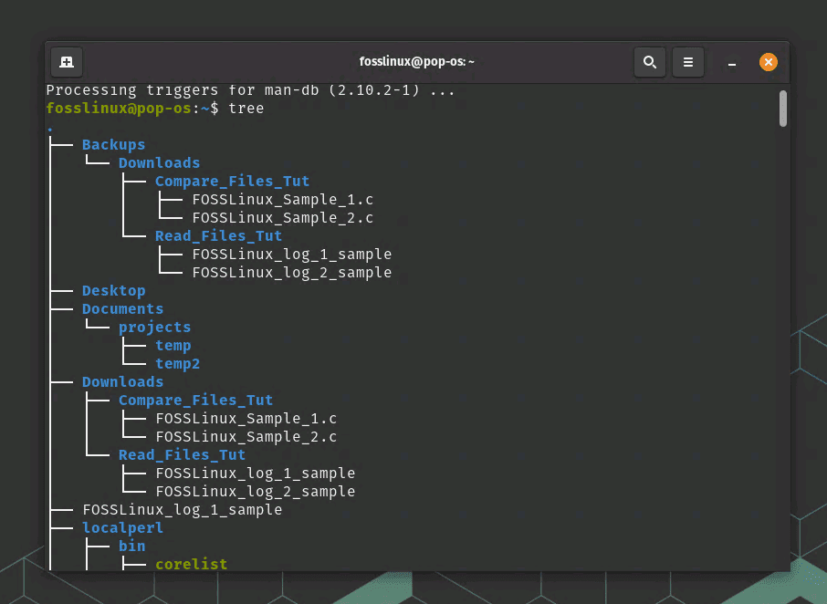 tree command usage