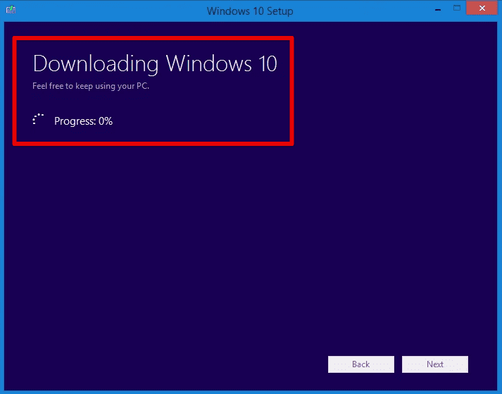 Downloading Windows