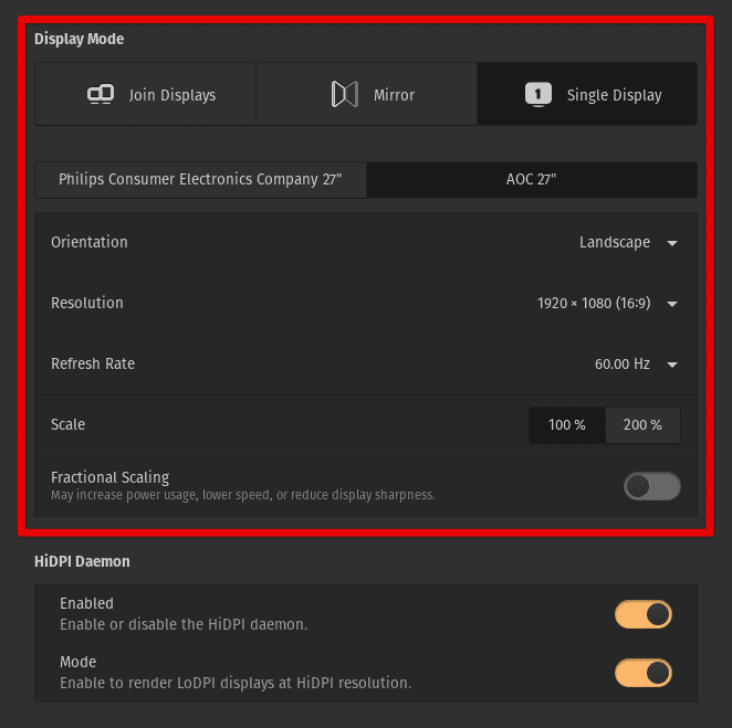 Multiple display management