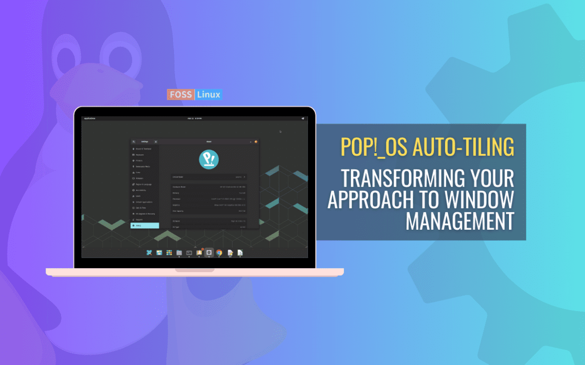 using the pop! os auto tiling feature