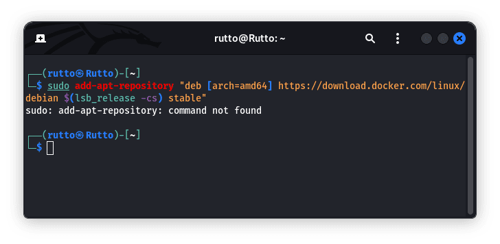 command not found error