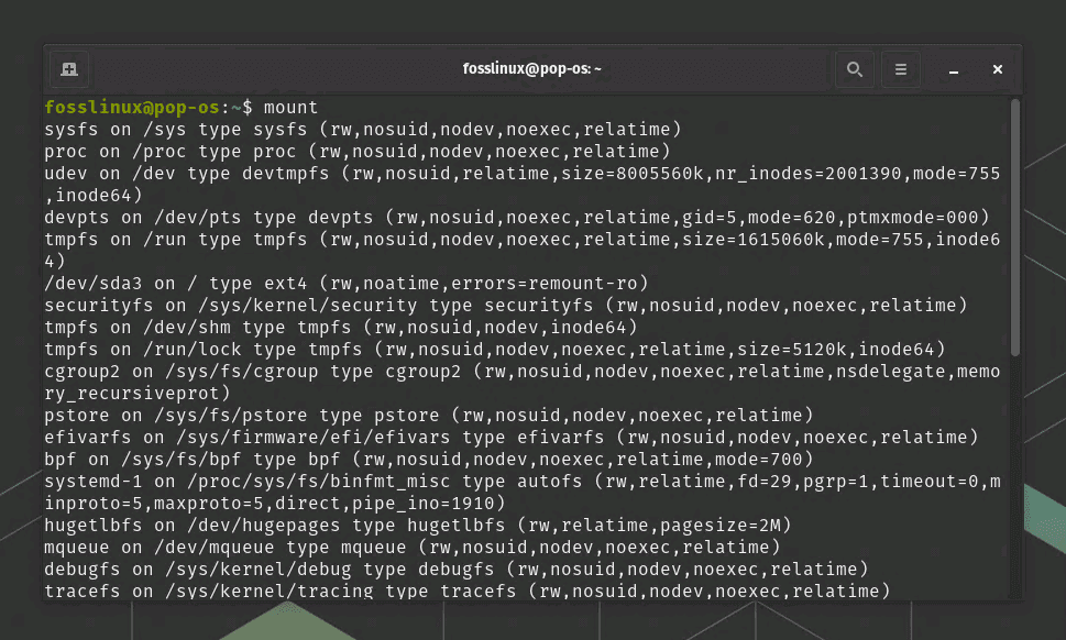 mount command usage