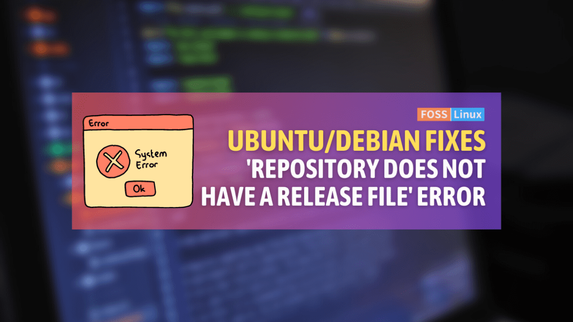 repository does not have a release file error