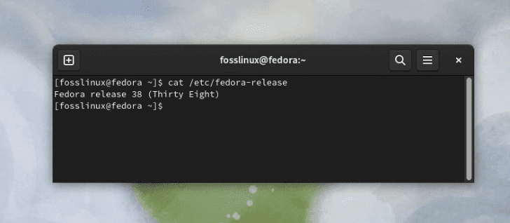 checking fedora version using command line