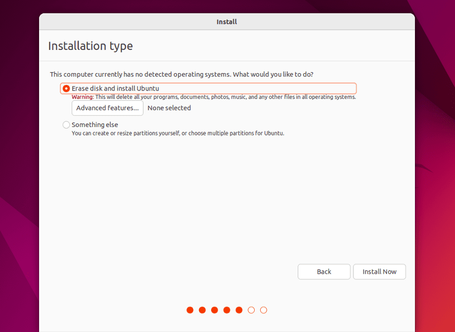 choose installation type